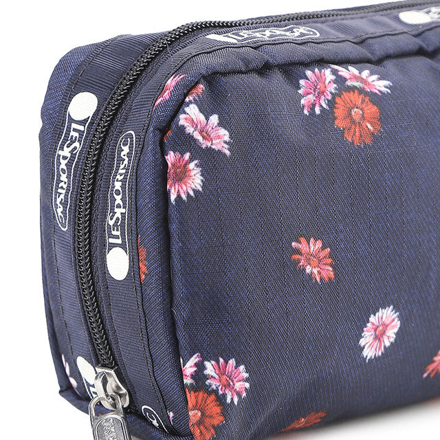 Rectangular Cosmetic In Denim Daisy