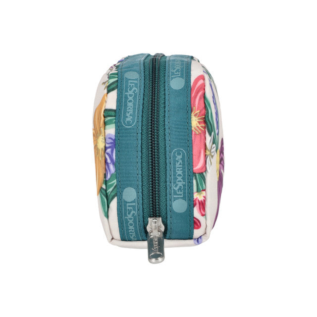 Rectangular Cosmetic In Graphic Floral Ivory