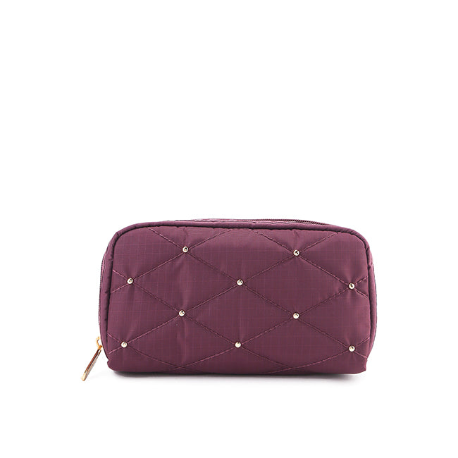 LeSportsac Aksesoris Unisex Rectangular Cosmetic In Wine Quilt Studs