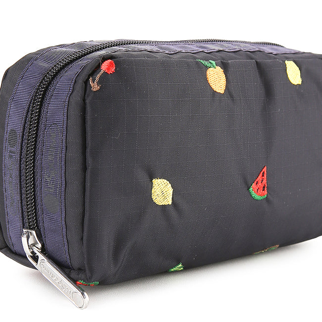 Rectangular Cosmetic In Mixed Fruit Embroidery