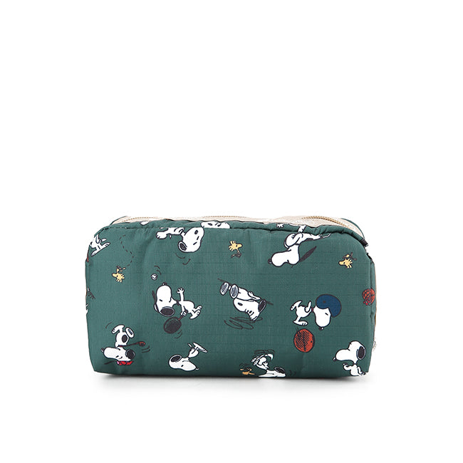 LeSportsac Aksesoris Unisex Rectangular Cosmetic In Snoopy And Woodstock Grn