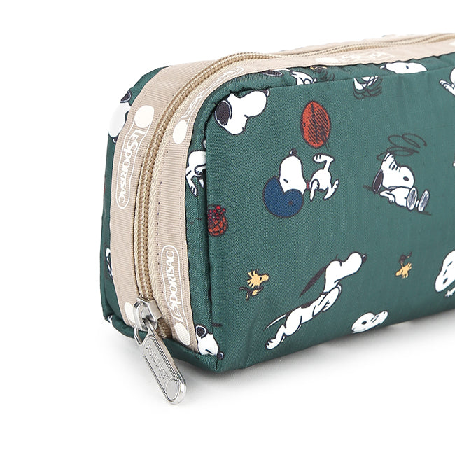 LeSportsac Aksesoris Unisex Rectangular Cosmetic In Snoopy And Woodstock Grn