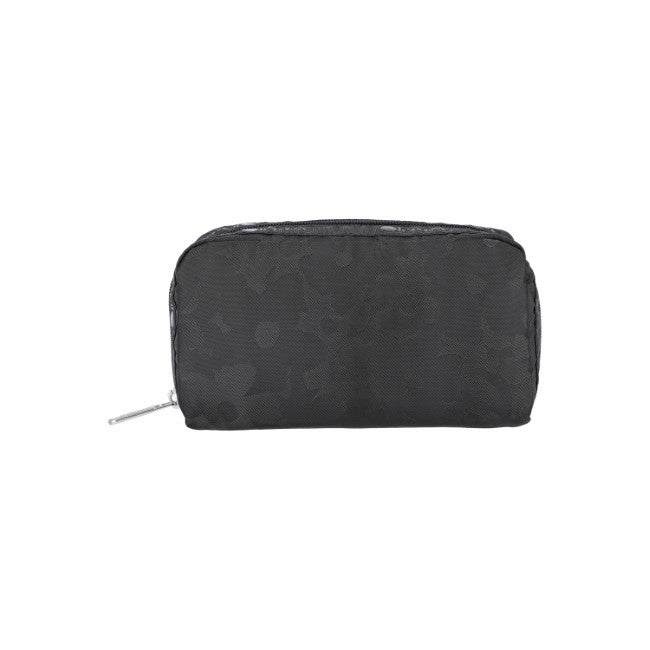 LeSportsac Unisex Rectangular Cosmetic In Black Floral Jacquard