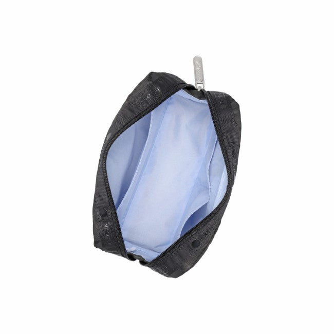 LeSportsac Unisex Rectangular Cosmetic In Black Floral Jacquard