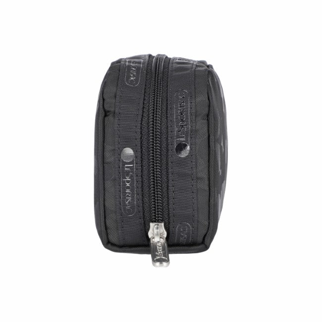 LeSportsac Unisex Rectangular Cosmetic In Black Floral Jacquard