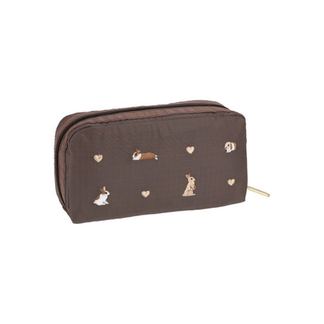LeSportsac Unisex Rectangular Cosmetic In Bunny Embroidery