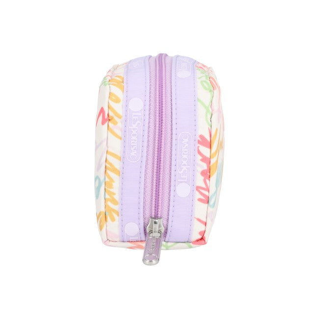 LeSportsac Unisex Pouch Rectangular Cosmetic In Nyc Script Cream