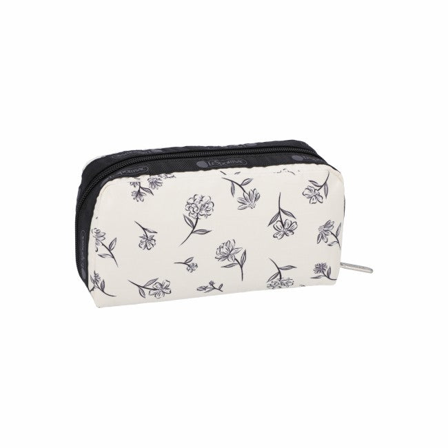 LeSportsac Unisex Pouch Rectangular Cosmetic In Ink Sketched Floral Ivory