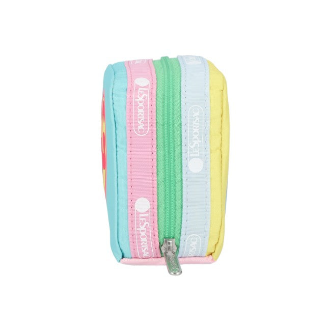 LeSportsac Unisex Pouch Square Cosmetic In Ppg Yellow/Mint Sq Cosm