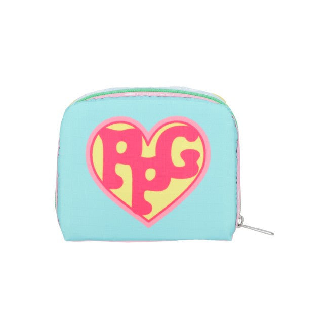 LeSportsac Unisex Pouch Square Cosmetic In Ppg Yellow/Mint Sq Cosm