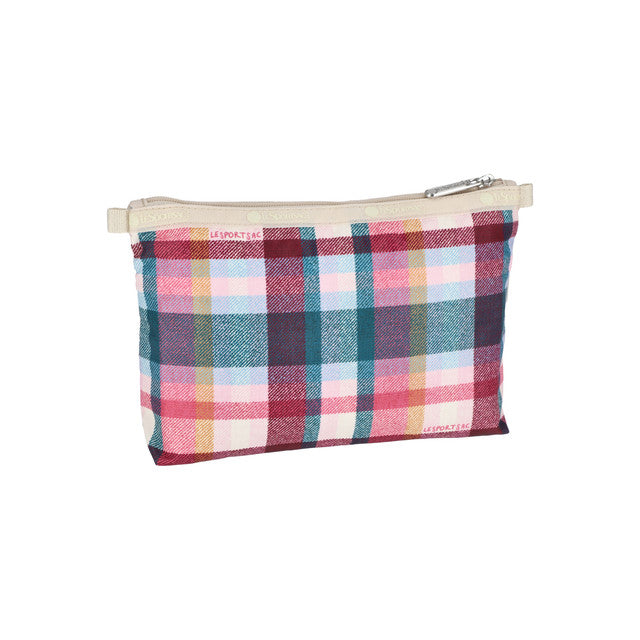 Cosmetic Clutch In Pink Plaid