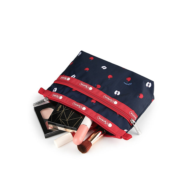 LeSportsac Aksesoris Unisex Cosmetic Clutch In Red Delicious Navy/Red