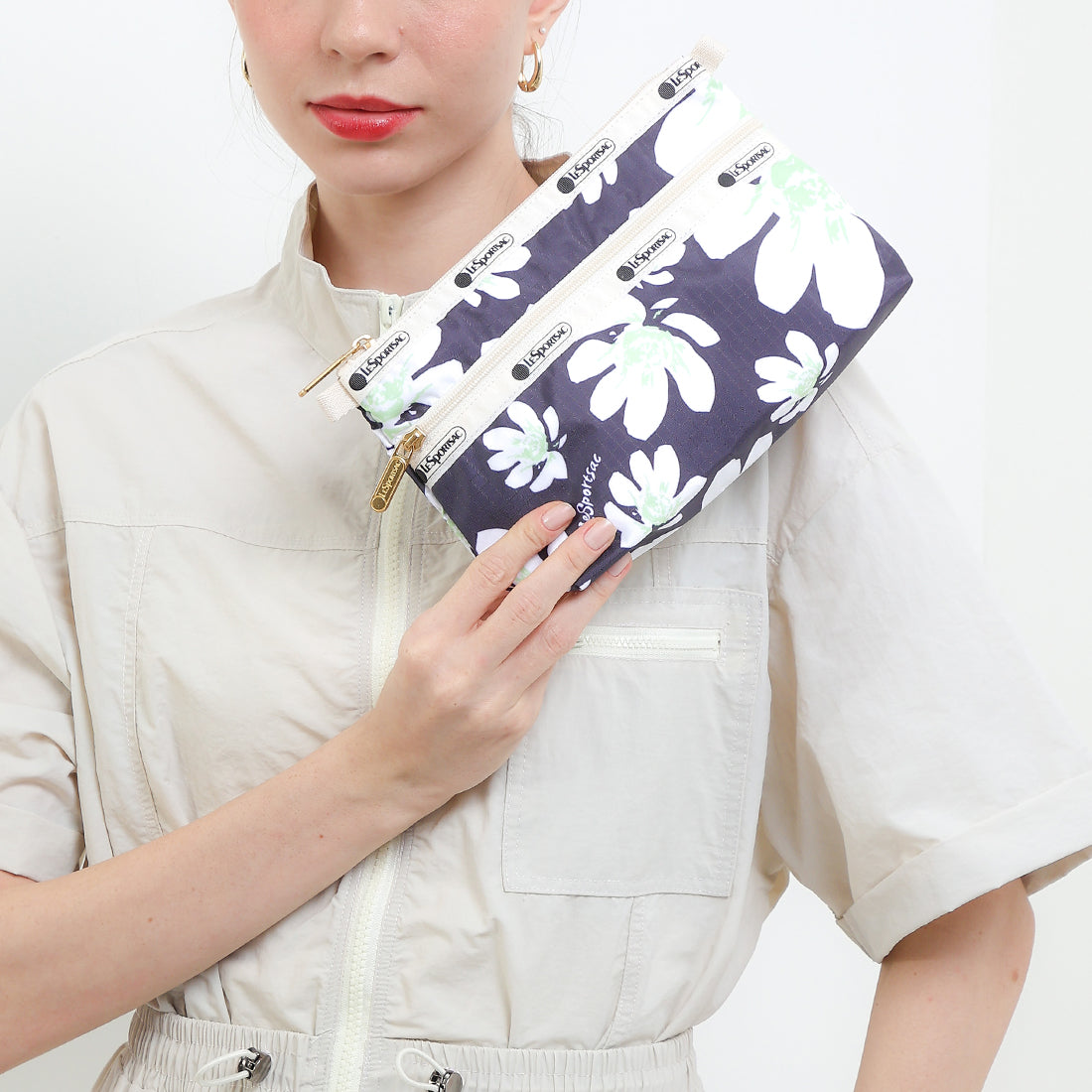 Cosmetic Clutch In Tropical Garden