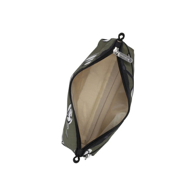 LeSportsac Unisex Cosmetic Clutch In Olive Floral Silhouette