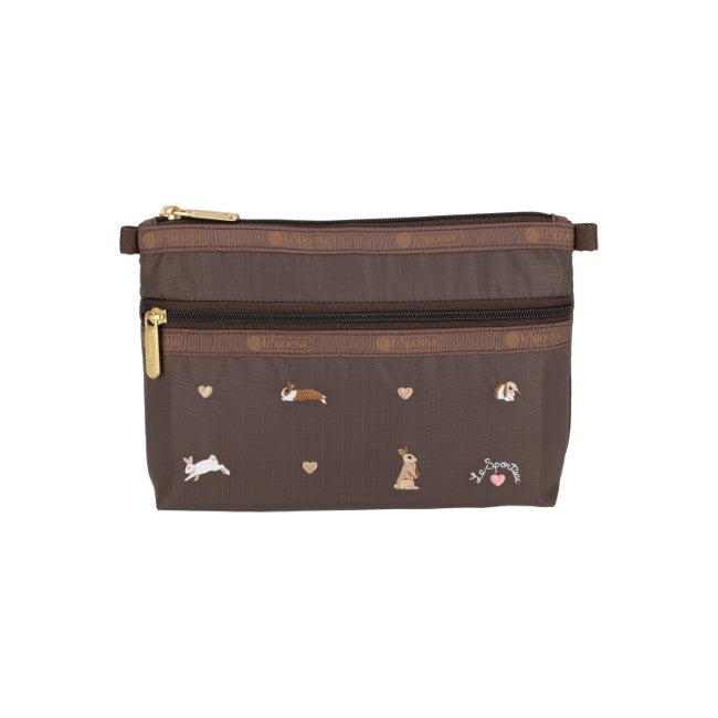 LeSportsac Unisex Cosmetic Clutch In Bunny Embroidery