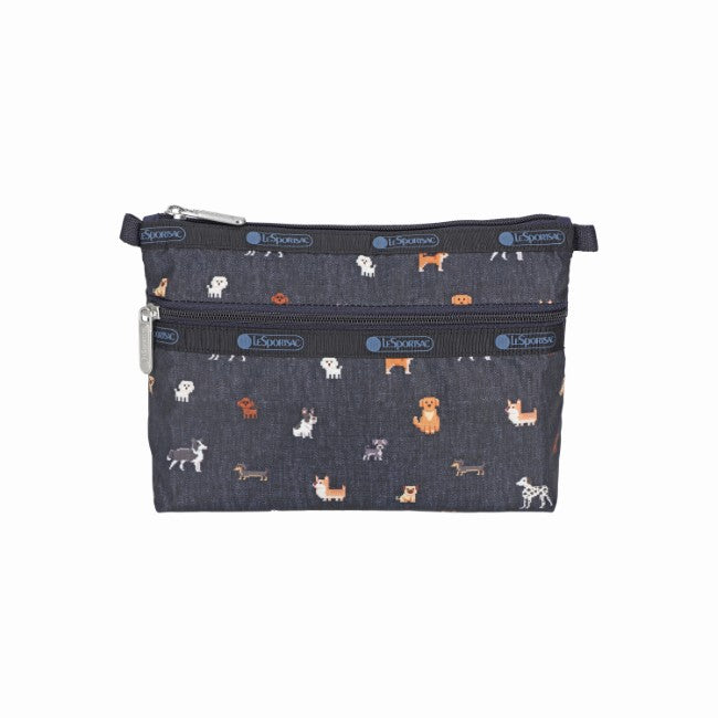 LeSportsac Unisex Pouch Cosmetic Clutch In Woof Wonderland