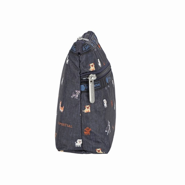 LeSportsac Unisex Pouch Cosmetic Clutch In Woof Wonderland