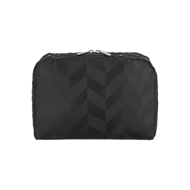 Xl Rectangular Cosmetic In Herringbone Jacquard