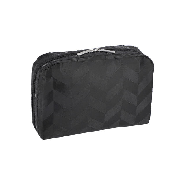 Xl Rectangular Cosmetic In Herringbone Jacquard