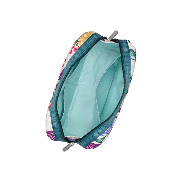 Xl Rectangular Cosmetic In Graphic Floral Ivory