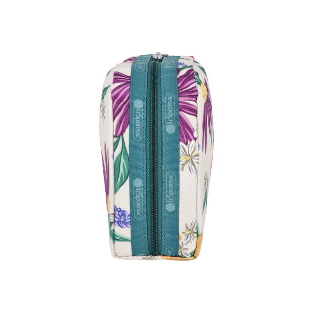 Xl Rectangular Cosmetic In Graphic Floral Ivory