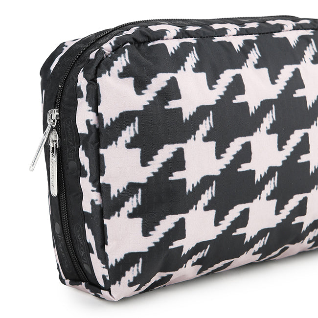 LeSportsac Aksesoris Unisex Xl Rectangular Cosmetic In Blk/ Beige Houndstooth