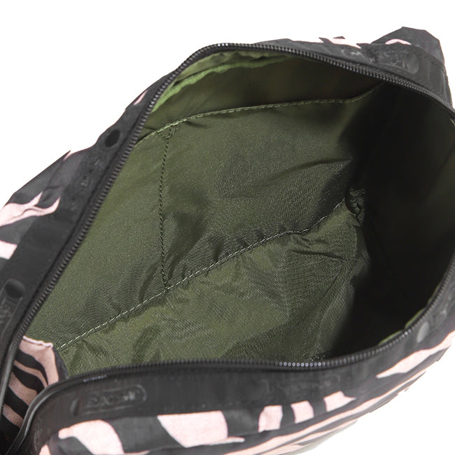 Xl Rectangular Cosmetic In Raffia Zebra