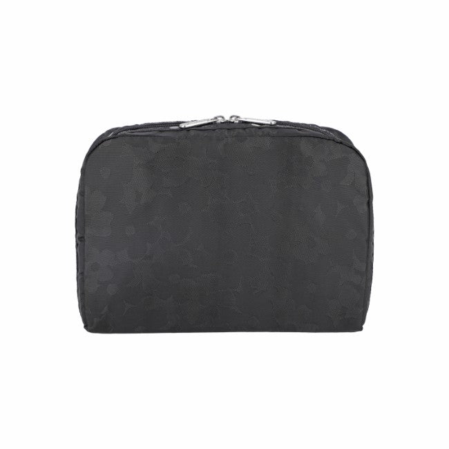 LeSportsac Unisex Xl Rectangular Cosmetic In Black Floral Jacquard