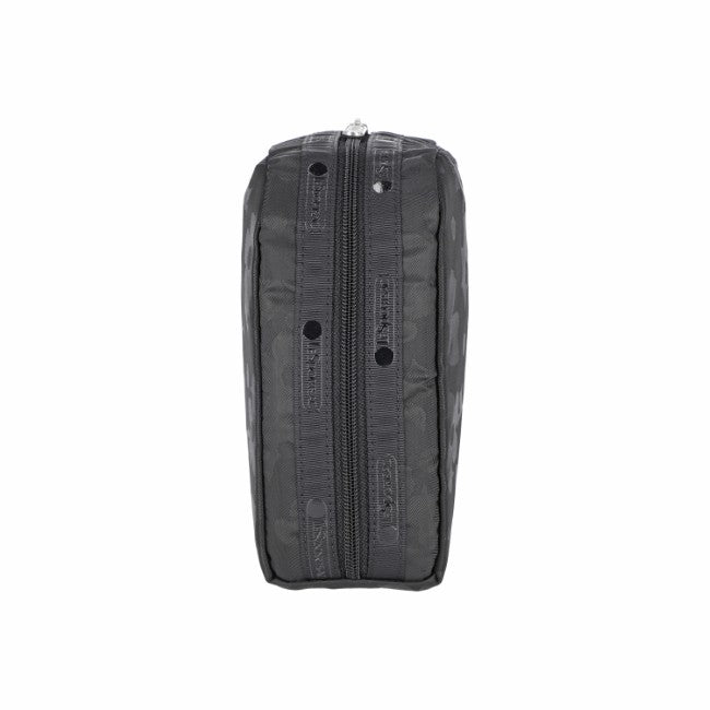 LeSportsac Unisex Xl Rectangular Cosmetic In Black Floral Jacquard