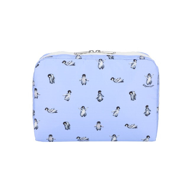 LeSportsac Unisex Pouch Xl Rectangular Cosmetic In Petite Penguins White