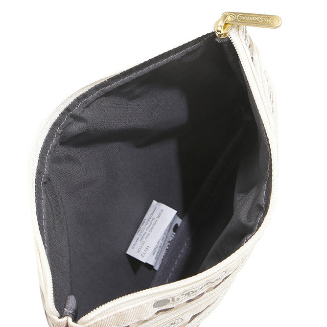 3-Zip Cosmetic In Latte Heart Leopard