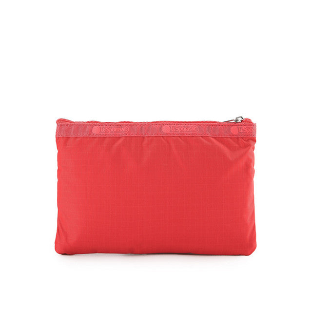 3-Zip Cosmetic In Rosey Red