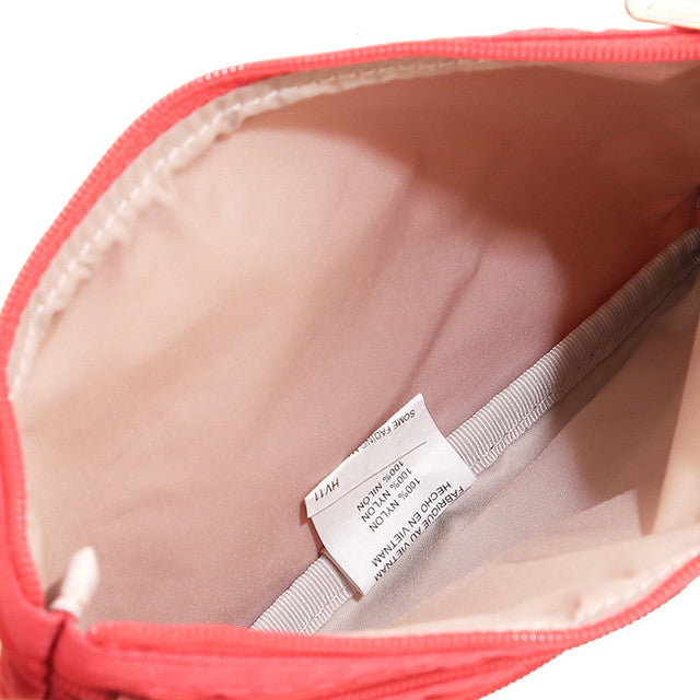 3-Zip Cosmetic In Rosey Red