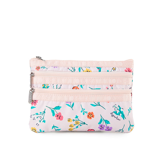 3-Zip Cosmetic In Tossed Wildflowers