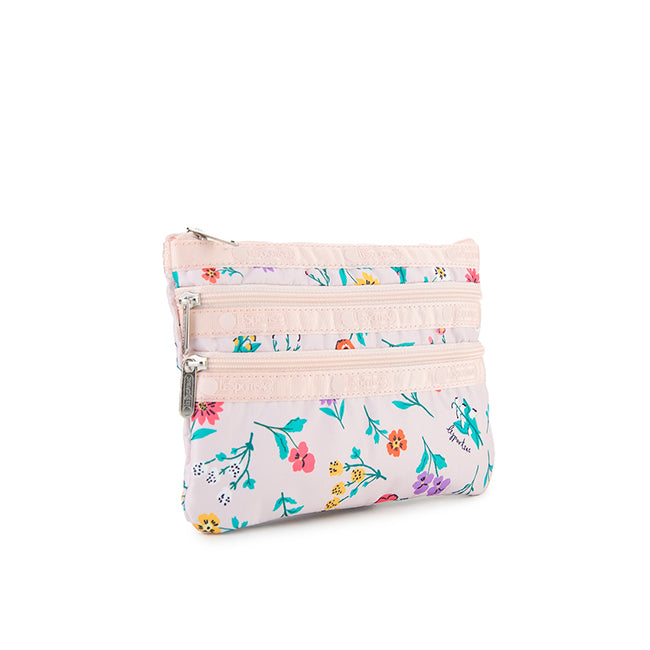 3-Zip Cosmetic In Tossed Wildflowers