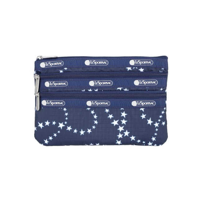 LeSportsac Unisex 3-Zip Cosmetic In Galactic Glimmer