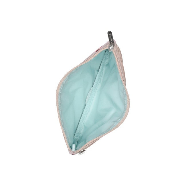 LeSportsac Unisex Pouch 3-Zip Cosmetic In Flamingo Party