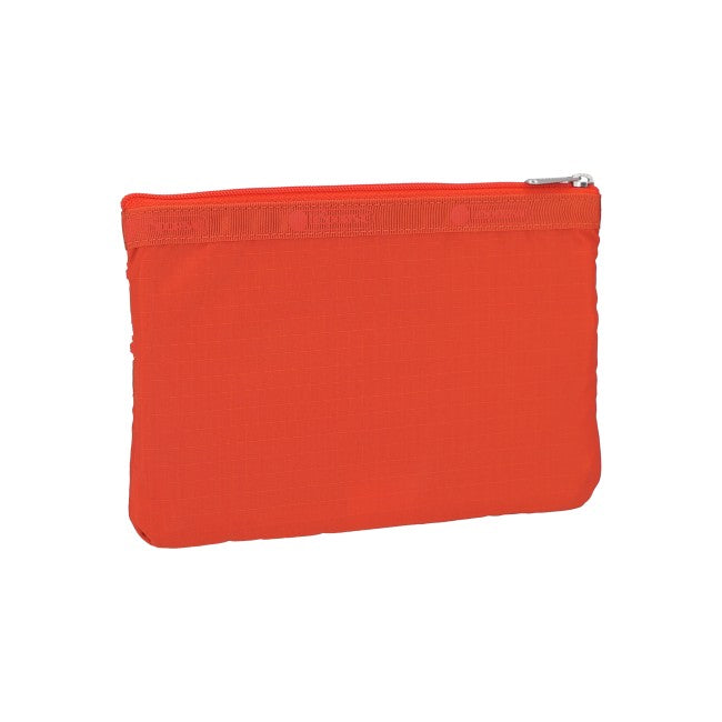 LeSportsac Unisex Pouch 3-Zip Cosmetic In Autumn Orange