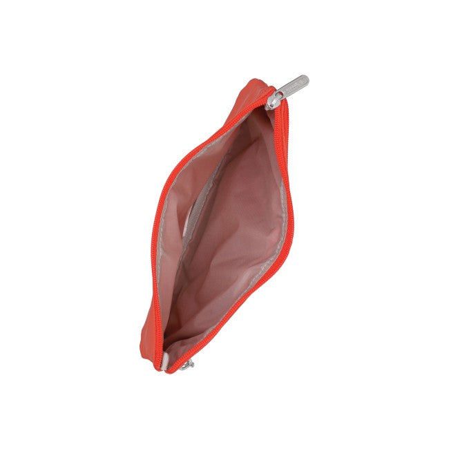 LeSportsac Unisex Pouch 3-Zip Cosmetic In Autumn Orange