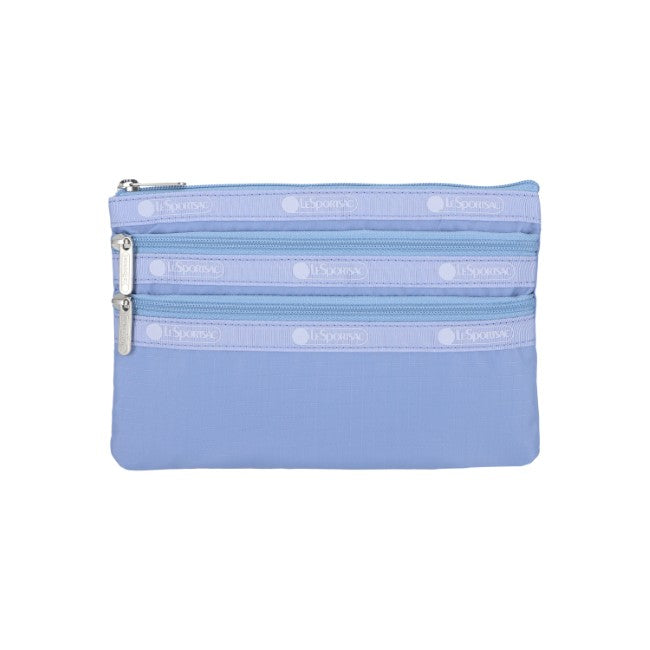 LeSportsac Unisex 3-Zip Cosmetic In Slate Blue