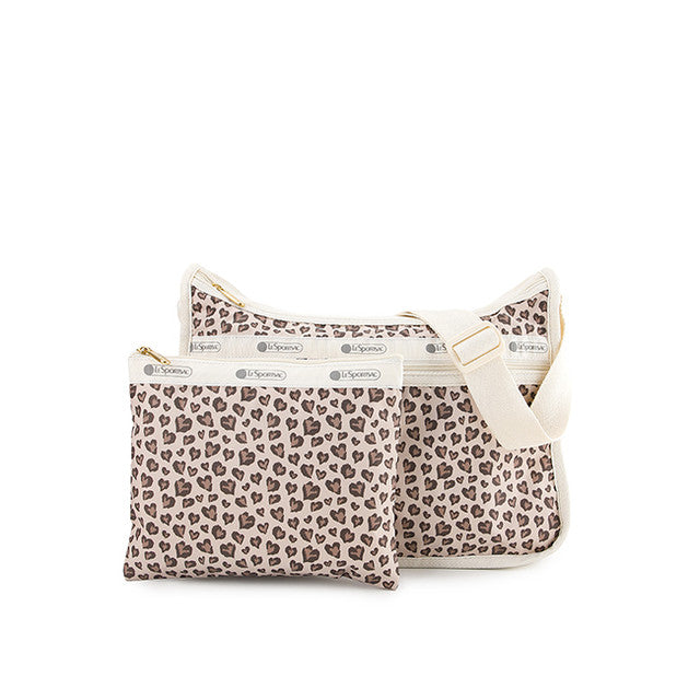 Deluxe Everyday Bag In Latte Heart Leopard