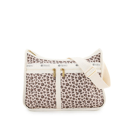 Deluxe Everyday Bag In Latte Heart Leopard