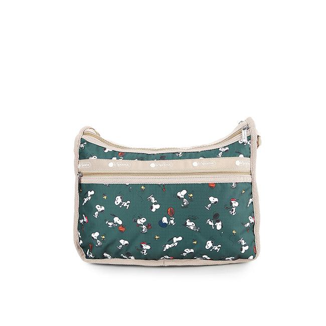 LeSportsac Tas Unisex Sling Bag Deluxe Everyday Bag In Snoopy And Woodstock Grn