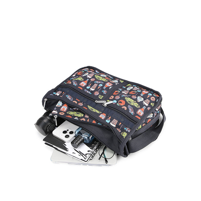 LeSportsac Tas Unisex Sling Bag Deluxe Everyday Bag In New York Icons Navy