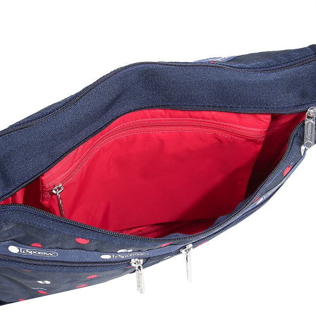 LeSportsac Tas Unisex Sling Bag Deluxe Everyday Bag In Red Delicious Navy