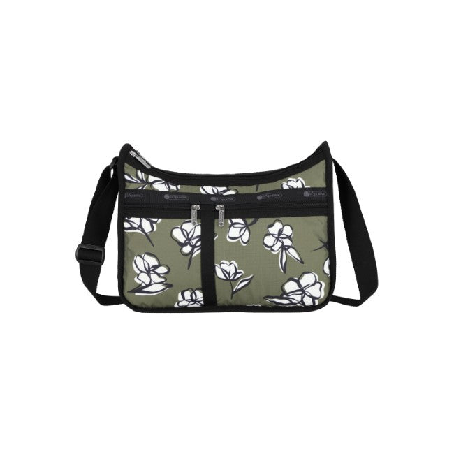 LeSportsac Unisex Deluxe Everyday Bag In Olive Floral Silhouette
