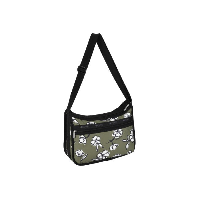 LeSportsac Unisex Deluxe Everyday Bag In Olive Floral Silhouette
