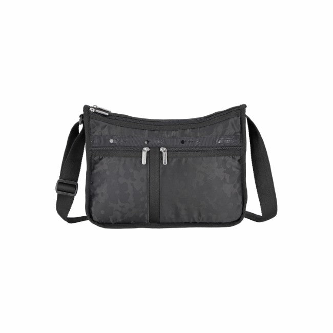 LeSportsac Unisex Deluxe Everyday Bag In Black Floral Jacquard