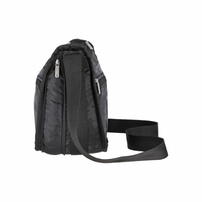 LeSportsac Unisex Deluxe Everyday Bag In Black Floral Jacquard