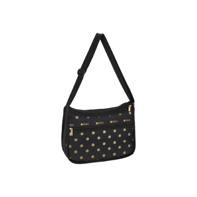 LeSportsac Unisex Deluxe Everyday Bag In Gold Glitter Dots